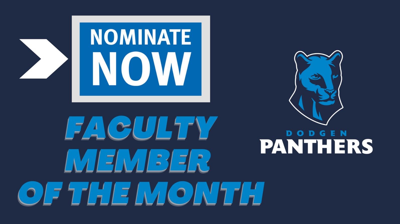 Faculty of the Month Nomination Graphic